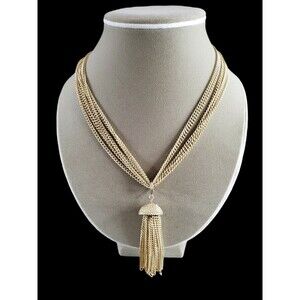 Vintage Jewelry- Sarah Coventry Gold-Tone Tassel Pendant Necklace